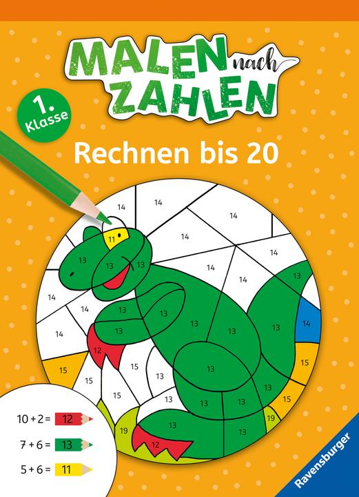 Produktbild Ravensburger Malen nach Zahlen, 1. Klasse: Rechnen bis 20