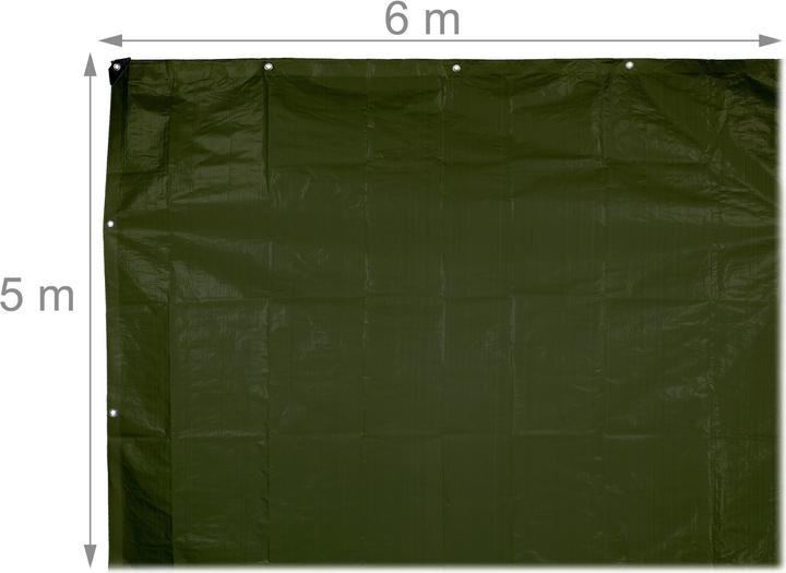 Produktbild Relaxdays Abdeckplane 200g/m² grün (500 x 600 x 0.1 cm)