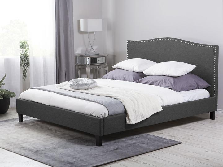 Immagine prodotto Beliani Letto imbottito look lino grigio a doghe 180 x 200 cm MONTPELLIER (180 x 200 cm)
