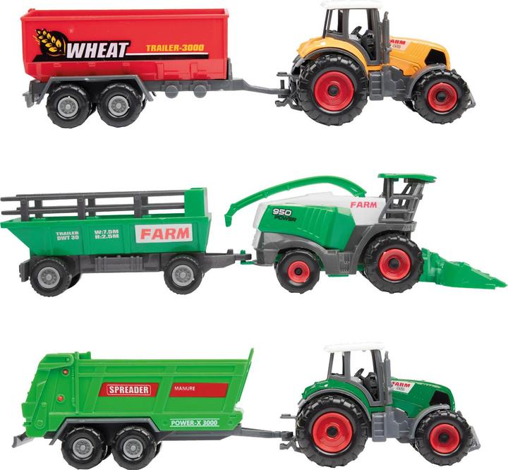 Actual product image Toi-Toys Metal tractor with trailer