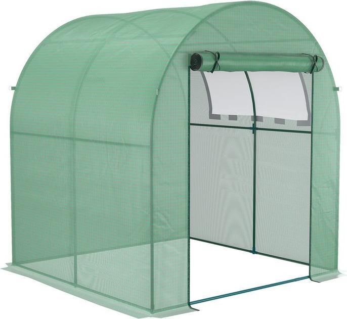 Produktbild Swisshandel24 Foliengewächshaus 180x180x200 cm, mit Seitenfenster, PE-Gitterfolie, Grün