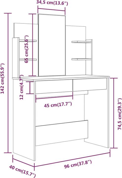 Immagine prodotto VidaXL Medina (96 x 40 x 142 cm)