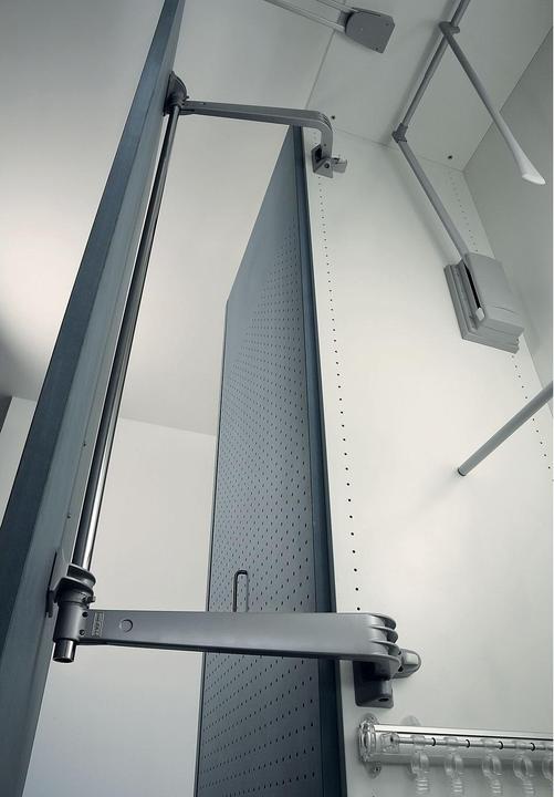 Produktbild Servetto Schwenktürbeschlag MOTION-V KB 1000 mm,Druckgussaluminium grau lackiert