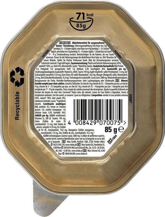 Produktbild Sheba Geschnetzeltes Huhn (Adult, 1 Stk., 85 g)