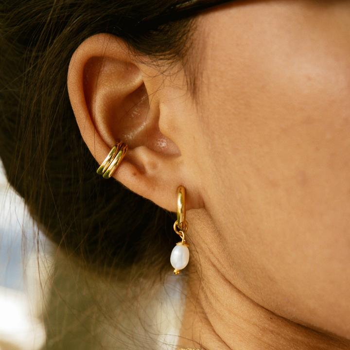 Actual product image Hey Harper Camila (14k gold-plated stainless steel + pearl)