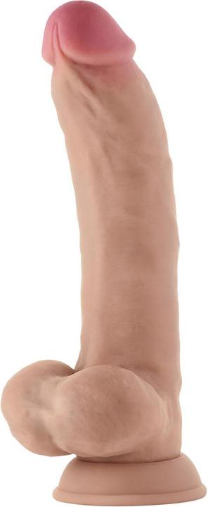 Actual product image Shaft Model C 24,13 cm Liquid Silicone Dong With Balls Pine Flesh