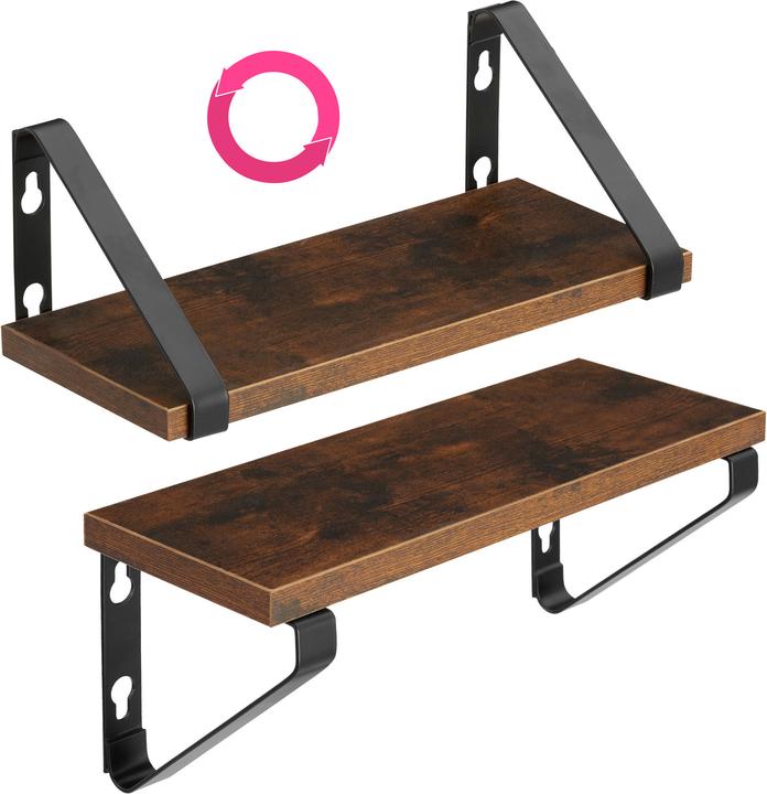 Image du produit tectake 3 étagères suspendues Cowell (40 x 12 x 12 cm)
