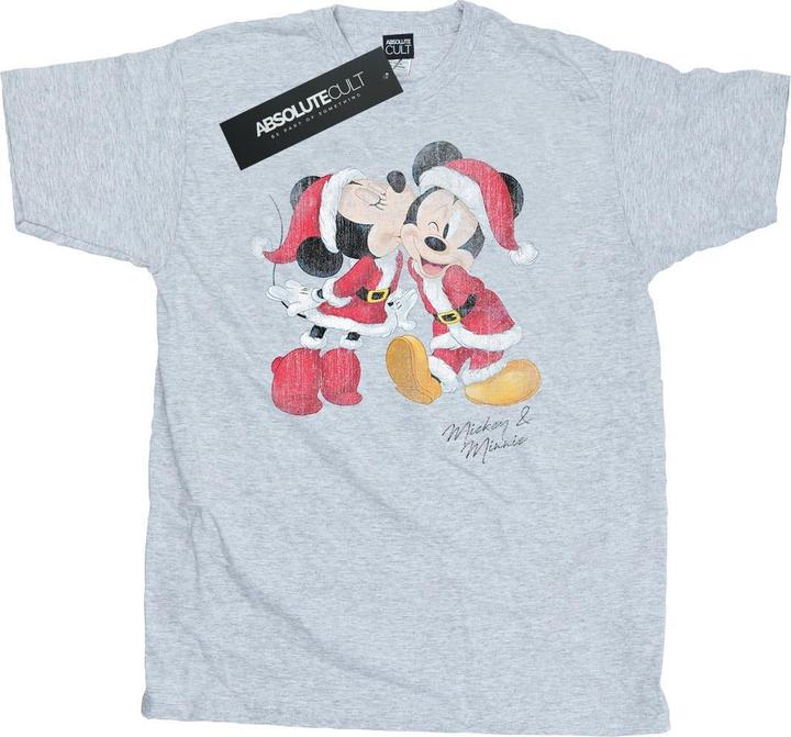 Actual product image Disney Mens Mickey And Minnie Christmas Kiss T-Shirt (XL)