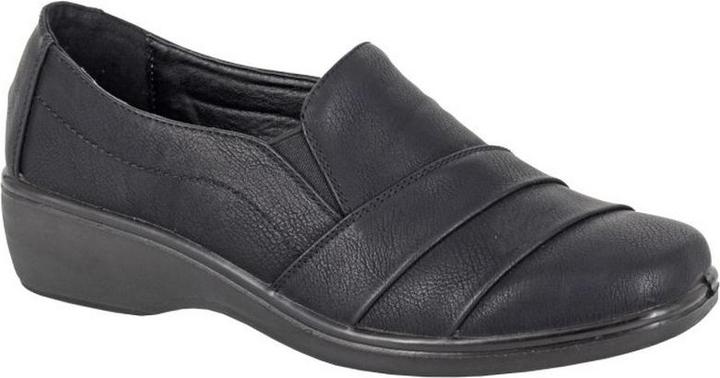 Actual product image Boulevard Womens/Ladies Ruched Twin Gusset Loafers (37)