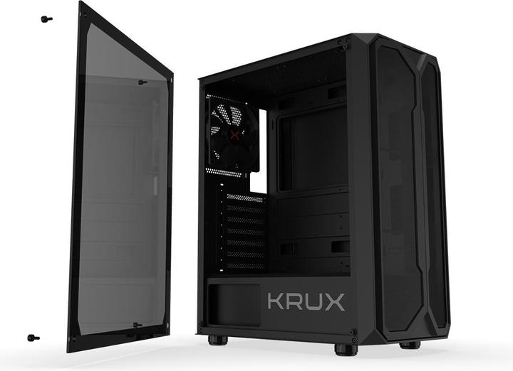 Produktbild Krux Odys Case (KRX0097) Black (mATX, ATX)
