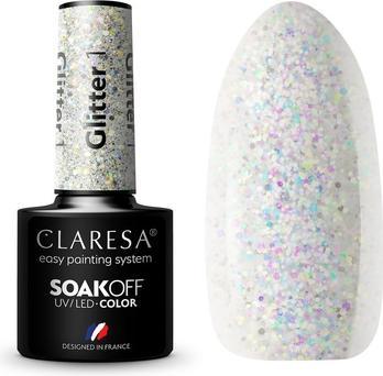 Actual product image Claresa Soak Off Uv/Led Glitter Gel English 1 5G (UV gel varnish)