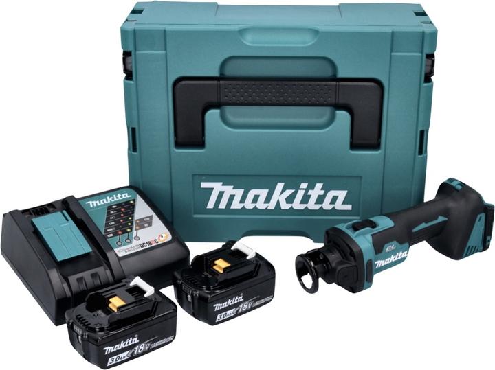 Image du produit Makita DCO 181 RFJ Trancheuse rotative sans fil 18 V 32000 tr/min Brushless + 2x batterie 3.0 Ah + chargeur