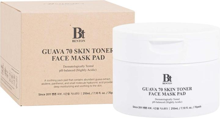 Image du produit Benton Guava 70 Skin Toner Face Mask Pad - Effet apaisant et hydratant pour tous les types de peau