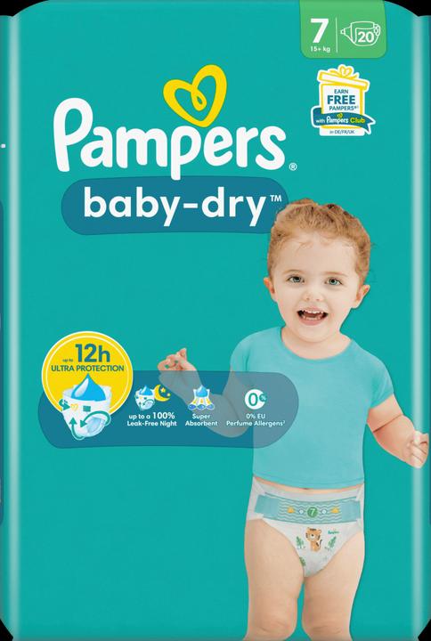 Produktbild Pampers Baby Dry (Gr. 7, Tragepack, 20 Stück)
