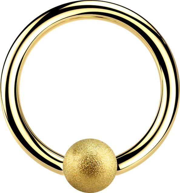 Immagine prodotto Star Piercing Anello di chiusura a microsfere placcato oro specchiato (Acciaio chirurgico 316L)