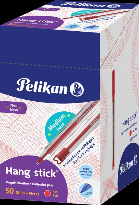 Produktbild Pelikan Kugelschreiber Hang Stick 50 St.im (Rot, Transparent, 50 x)