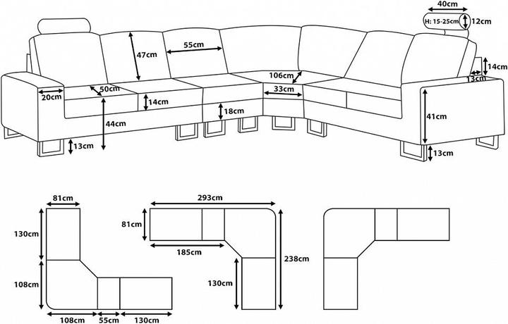 Actual product image Beliani Stockholm (Corner sofa)