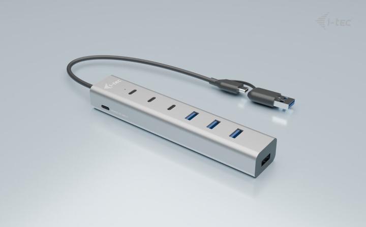 Image du produit i-tec USB-C/USB-A Charging Metal HUB 7 Port 3x USB-C 3.2 Gen. 1 4x USB-A 3.2 Gen. 1 (USB-C, USB-A, 7 Ports)