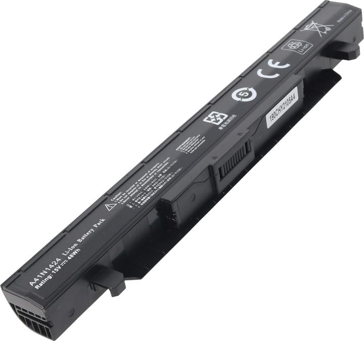 Actual product image AccuCell Battery suitable for ASUS GL552 A41N1424, ROG FX-PLUS, Li-Ion, 14.8V, 2800mAh, 41.4Wh (2800 mAh)