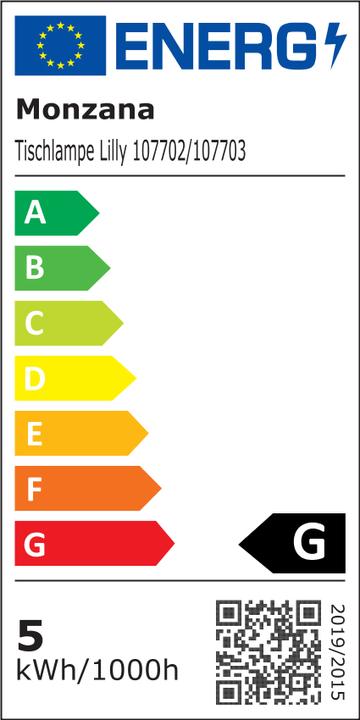 Energie-Label Monzana Tischlampe (260 lm)