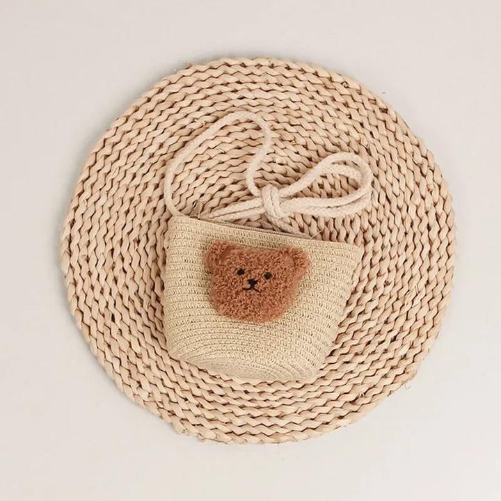 Produktbild Only-Bags.Store Umhängetasche Sommer Stroh Wicker Handmade Mini Kids Crossbody Bag