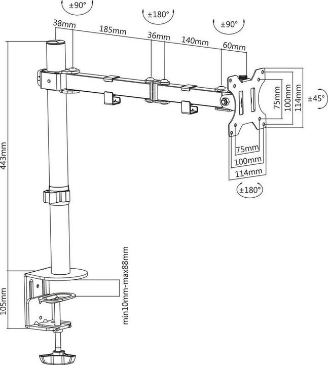 Image du produit Xantron Support de bureau pour moniteur (Tables, 32")