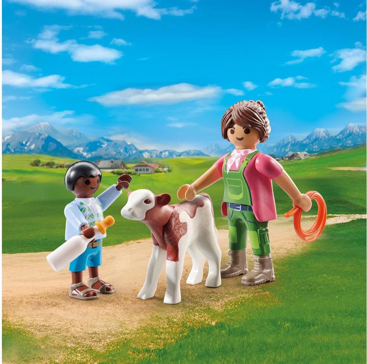 Actual product image Playmobil 71803 Farmer's wife with child and calf (71803)