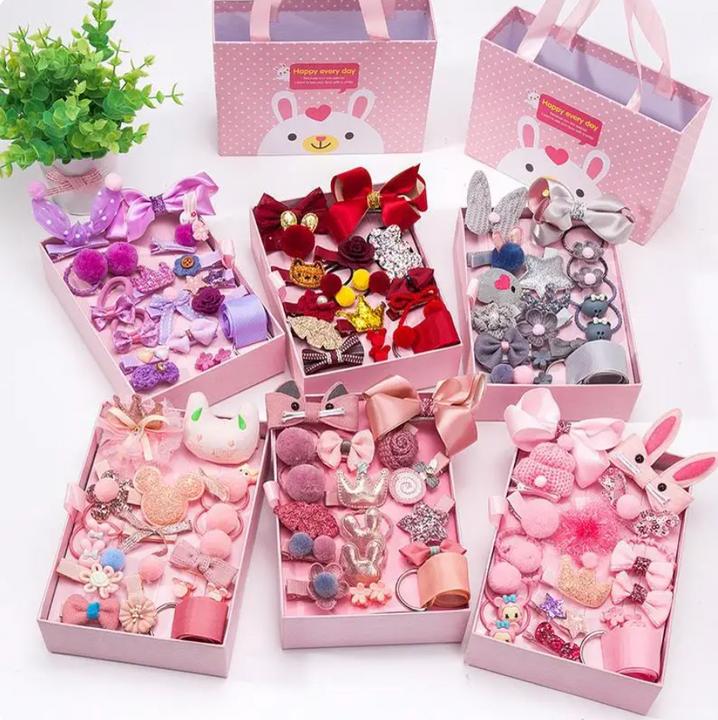 Produktbild Activity Board 18 Stück Haarspangen-Set Kleinkind Mädchen, Haarschmuck Mädchen, Haarspangen mit Geschenkbox (18 Stk.)