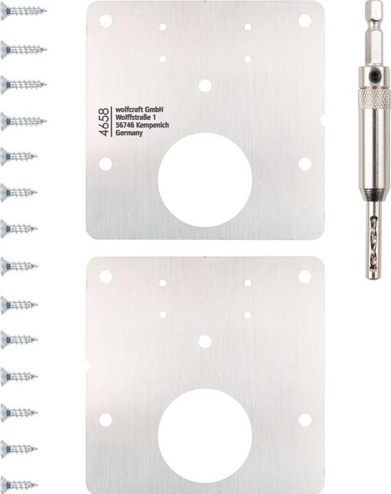 Produktbild wolfcraft Reparaturset für Topfscharniere