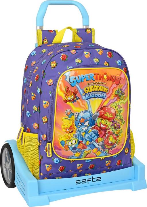 Produktbild Superthings Schulrucksack mit Rädern Guardians of Kazoom Lila Gelb (32 x 42 x 14 cm) (14 l)