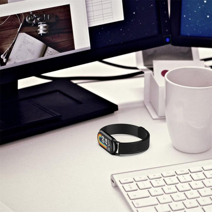 Produktbild Tech-Protect MilaneseBand strap for Xiaomi Smart Band 8 / 8 NFC - black (Edelstahl)