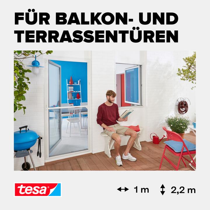 Image du produit tesa Moustiquaire Alu COMFORT pour portes, Moustiquaires (100 x 220 cm)