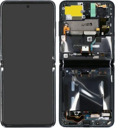 Actual product image Samsung Battery Cover for F700N Galaxy Z Flip - mirror black (Samsung Galaxy Z Flip)
