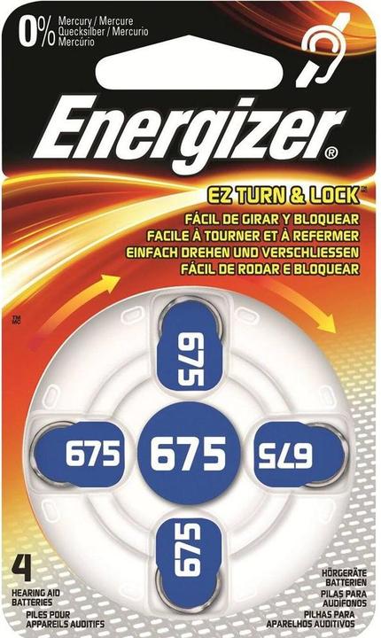Immagine prodotto Energizer Batteria per apparecchi acustici 675 (4 pz., 675, 635 mAh)