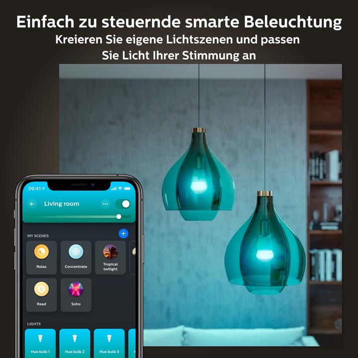 Image du produit Philips Hue White & Color Ambiance BT (E27, 11 W, 1100 lm, 1 x, F)