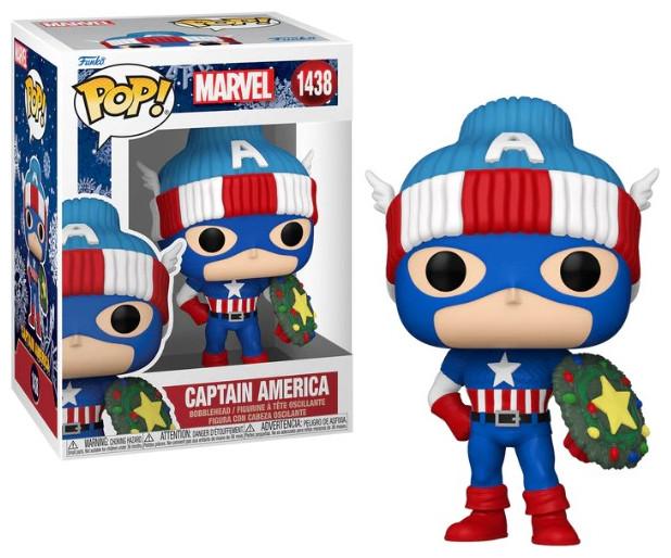 Immagine prodotto Funko Figura in vinile Marvel POP! Holiday Capt. America 9 cm