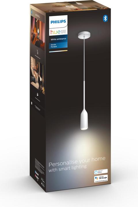 Produktbild Philips Hue White Ambiance Devote Pendelleuchte weiss 806 lm (E27, 806 lm)