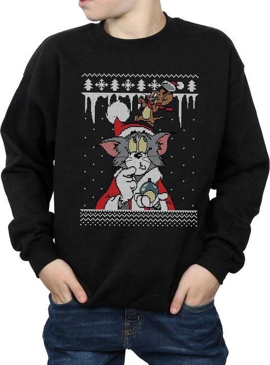 Actual product image Tom & Jerry Boys Christmas Fair Isle Sweatshirt (152, 158)