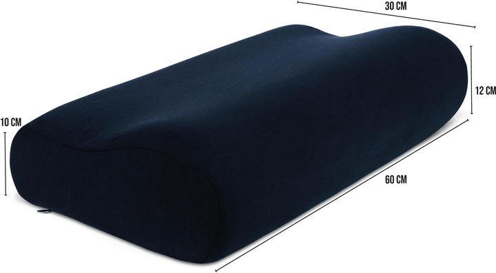 Produktbild Aspero Viscoelastisches Kissen inklusive Kissenbezug Wavre (60 x 30 x 12 cm)