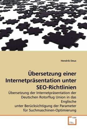 Actual product image Übersetzung einer Internetpräsentation unter SEO-Richtlinien (Hendrik Deus, 2010)