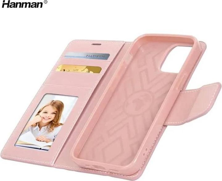 Image du produit Hanman Apple iPhone X/XS - Mill Flip Case mit 3 Kartenfächern, roségold (Apple iPhone X, Apple iPhone XS)