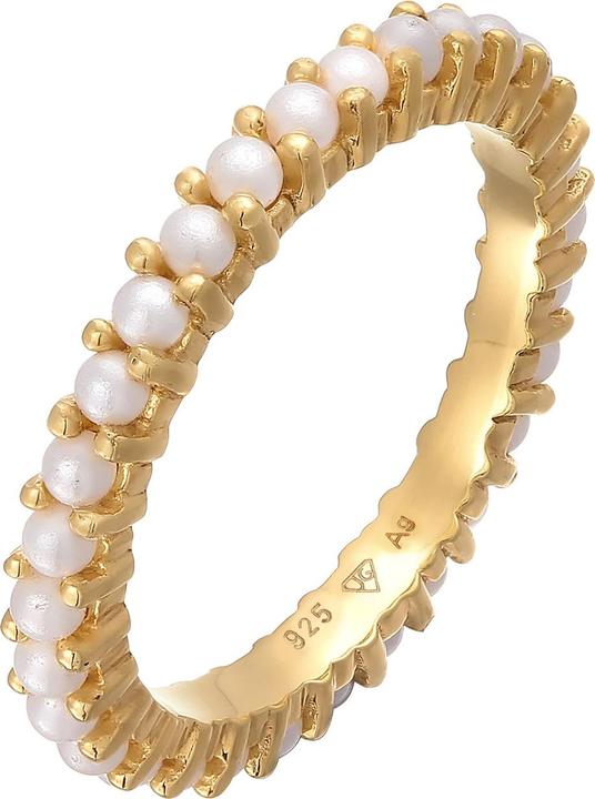 Immagine prodotto Elli Anello Anello Memoire Perlina di vetro Argento 925 (52, 925 Argento)