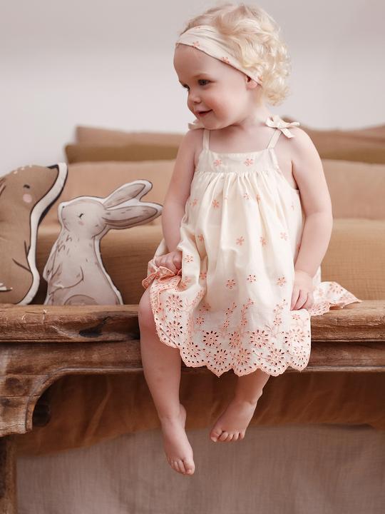 Image du produit Vertbaudet Ensemble bébé fille : robe & serre-tête (68)