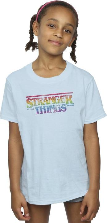 Immagine prodotto Netflix Stranger Things Rainbow Dot Logo Maglietta Ragazze (152, 158)