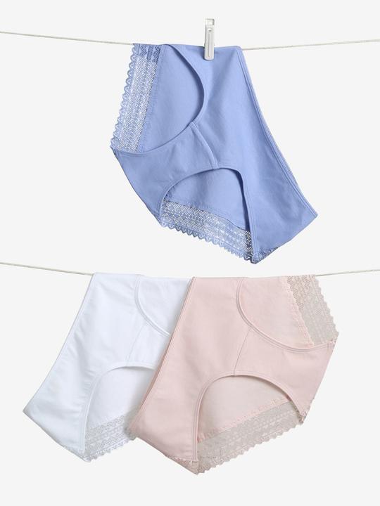 Produktbild Vertbaudet Bio-Kollektion: 3er-Pack Umstands-Slips mit Spitze (42, 3er Pack)