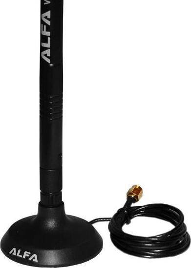 Actual product image Alfa Network ARS-N19M BP - ARS-N19MBP - 2.4 GHz, 9 dBi Antenna + Magnetic Base