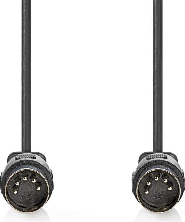 Produktbild Nedis DIN-Audio-Kabel | DIN 5-Pin Stecker | DIN 5-Pin Stecker | Vernickelt | 1.00 m | Rund | PVC | S (1 m)