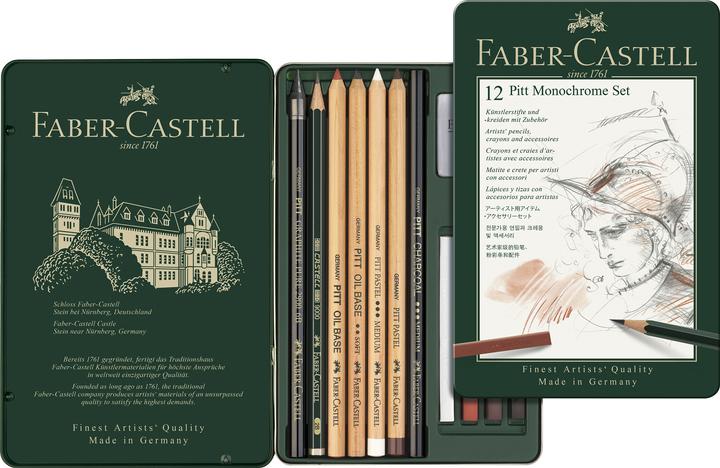 Image du produit Faber-Castell Ensemble monochrome Pitt (Multicolore, 12 x)
