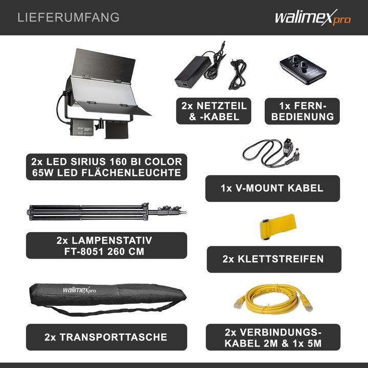 Produktbild Walimex Sirius 160 B-LED Basic Set (Flächenleuchte)