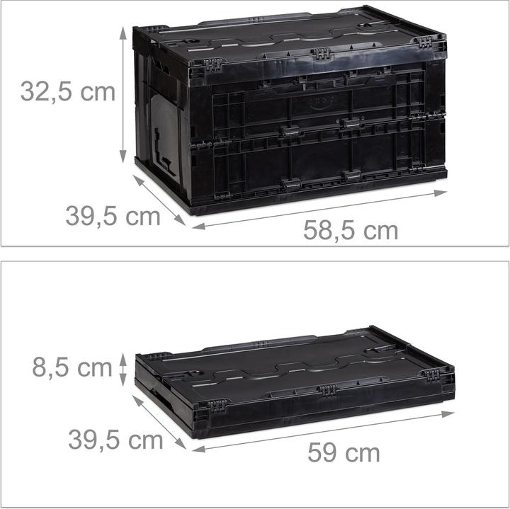 Produktbild Relaxdays Transportbox (58.5 x 39.5 x 32.5 cm, 60 l)